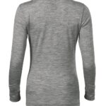 Koszulka damska Malfini Premium Merino Rise LS 160 - Ciemnoszary Melanż - Tył