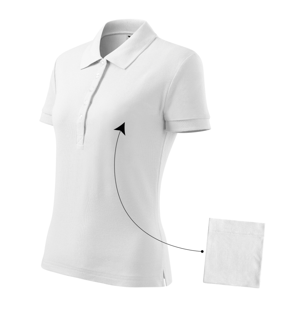 Koszulka polo damska Malfini Cotton 213 - Biały - Bok