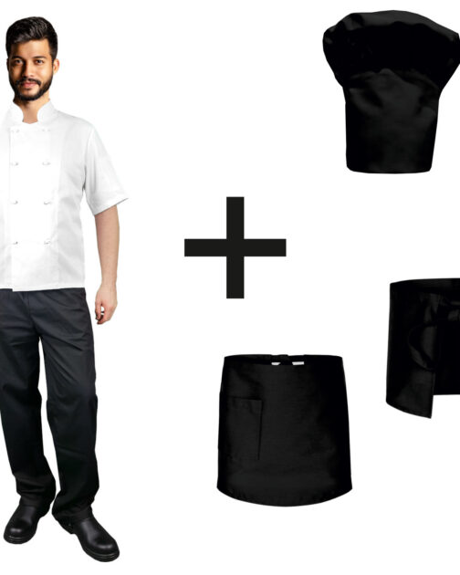 Zestaw kucharza, kompletny uniform kucharski