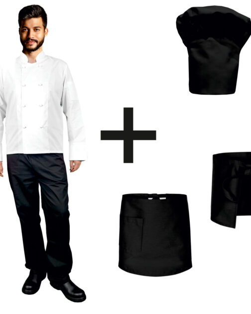 Zestaw kucharza, kompletny uniform kucharski