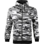 Bluza męska Malfini Camo Zipper C19 - Camouflage Gray - Przód