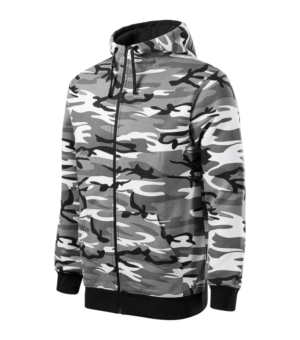 Bluza męska Malfini Camo Zipper C19 - Camouflage Gray - Bok